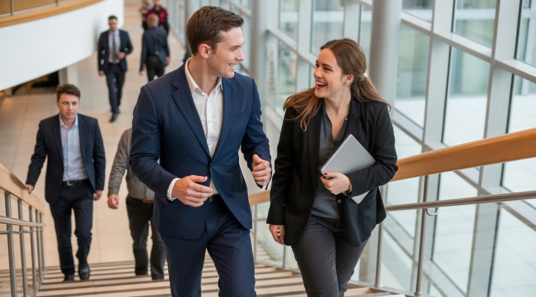 Business partners reviewing prime mortgage options