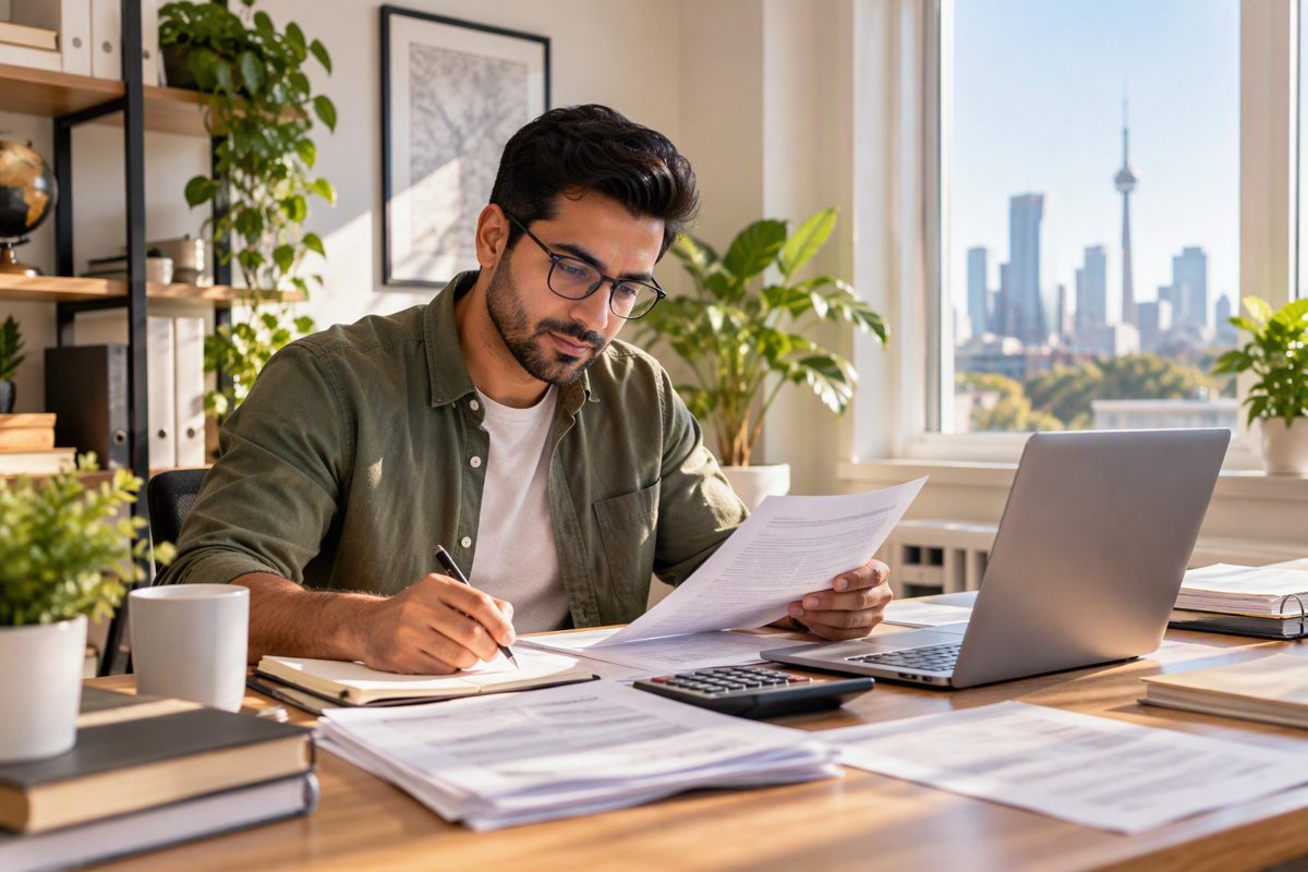Homebuyer reviewing mortgage affordability and debt payments