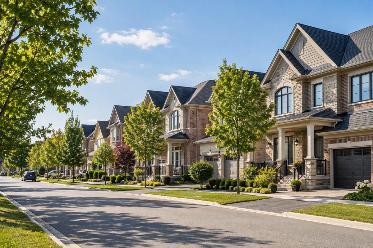 Homes in an Ontario neighbourhood, used as a mortgage planning example